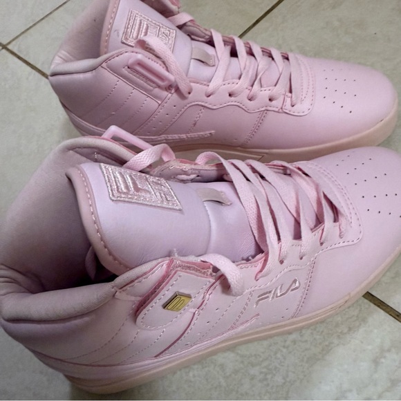 Fila Soft Pink High-Top Sneakers - Picture 6 of 9